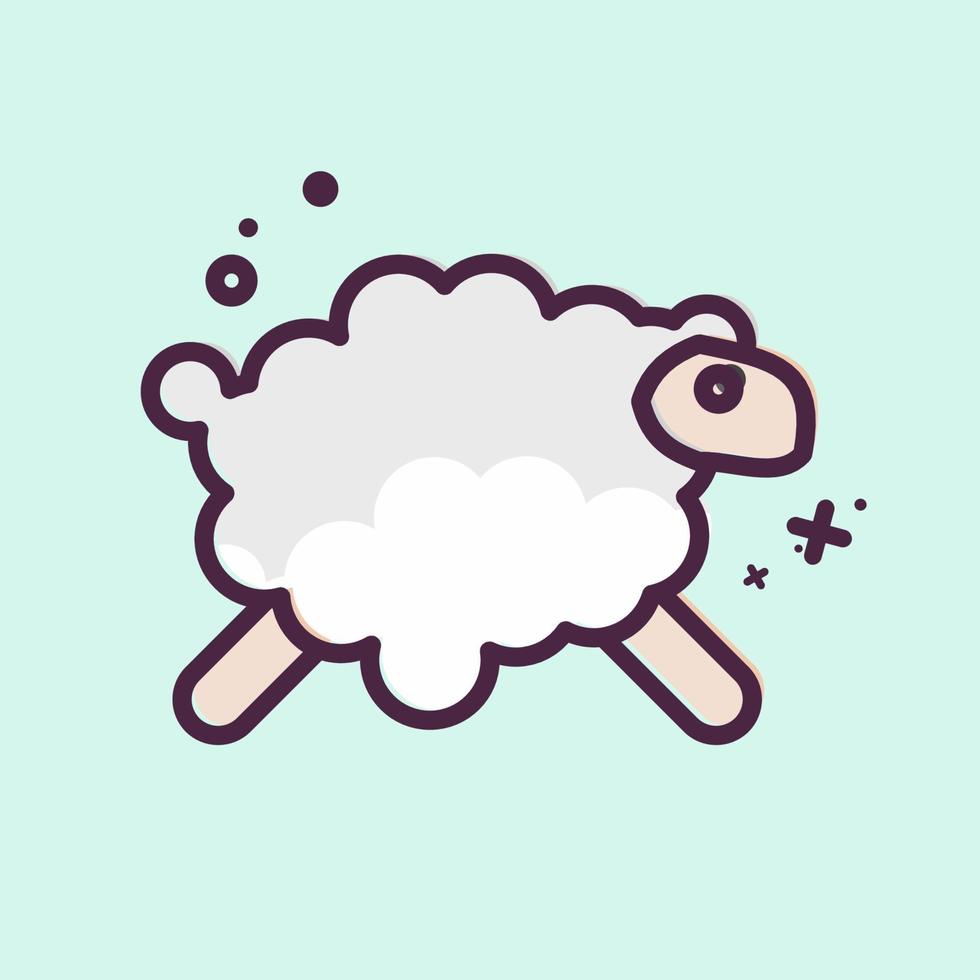 Icon Sheep. related to Eid Al Adha symbol. MBE Style. simple design editable. simple illustration vector