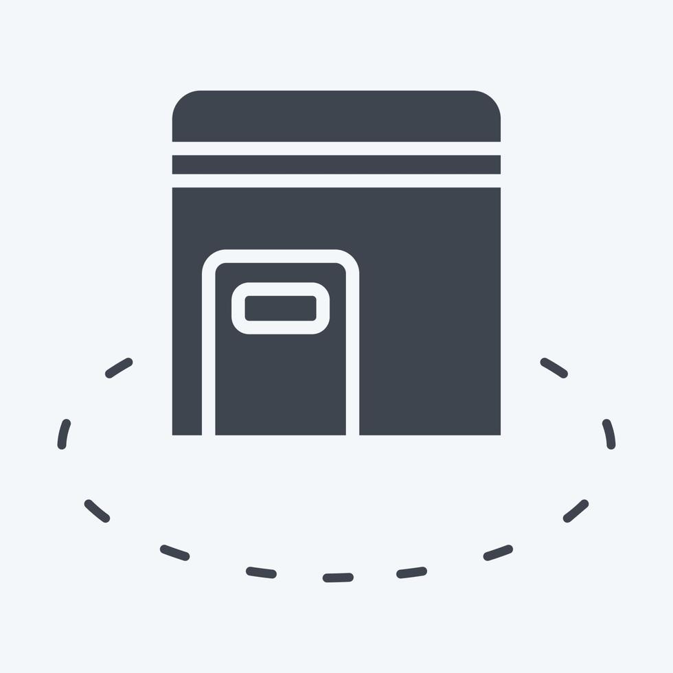 Icon Tawaf. related to Eid Al Adha symbol. glyph style. simple design editable. simple illustration vector