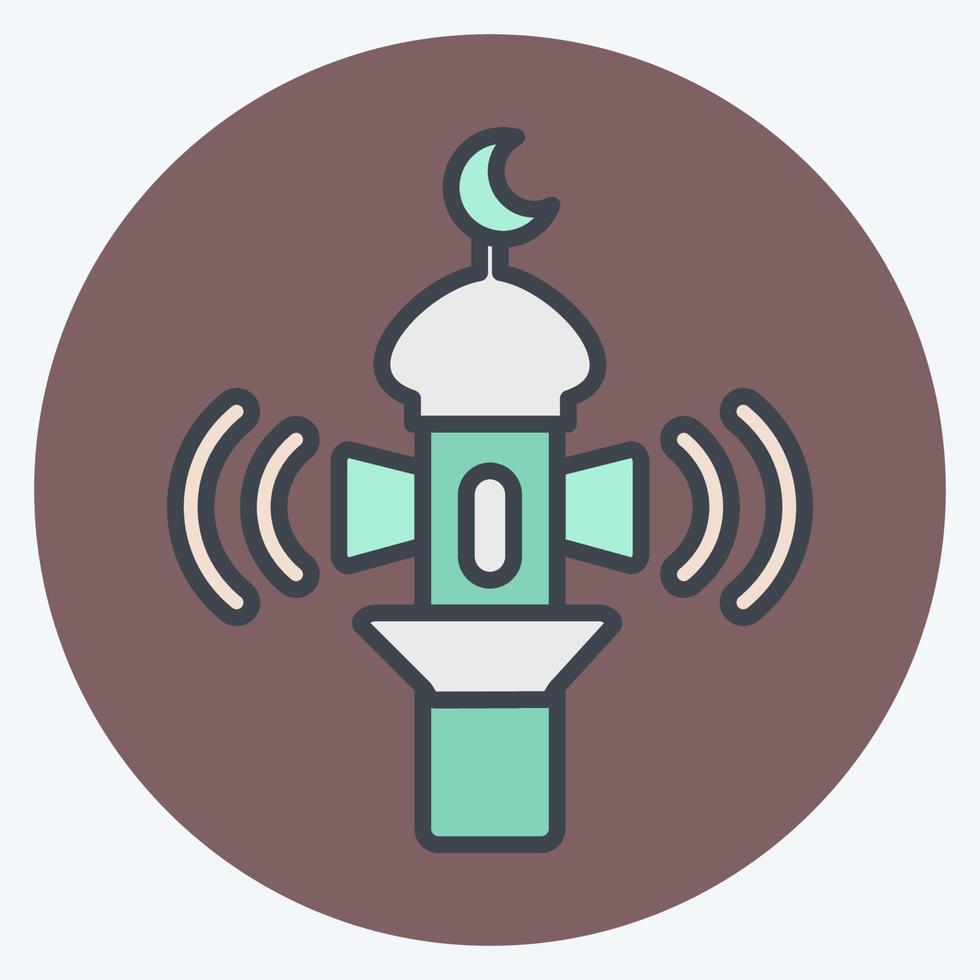 Icon Adhan Call. related to Eid Al Adha symbol. Color Mate Style. simple design editable. simple illustration vector
