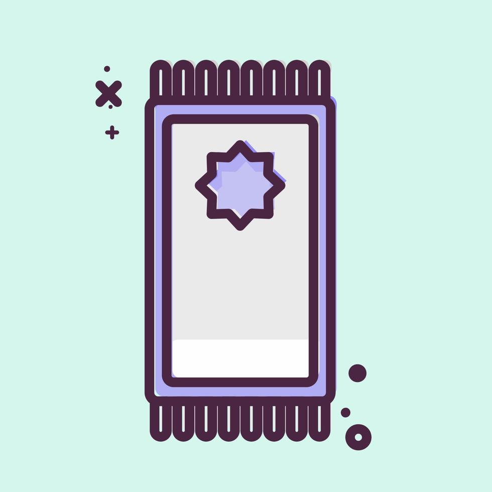 Icon Prayer Mat. related to Eid Al Adha symbol. MBE Style. simple design editable. simple illustration vector