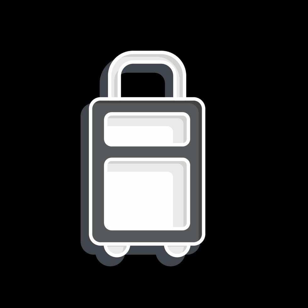 Icon Suitcase. related to Eid Al Adha symbol. Glossy Style. simple design editable. simple illustration vector