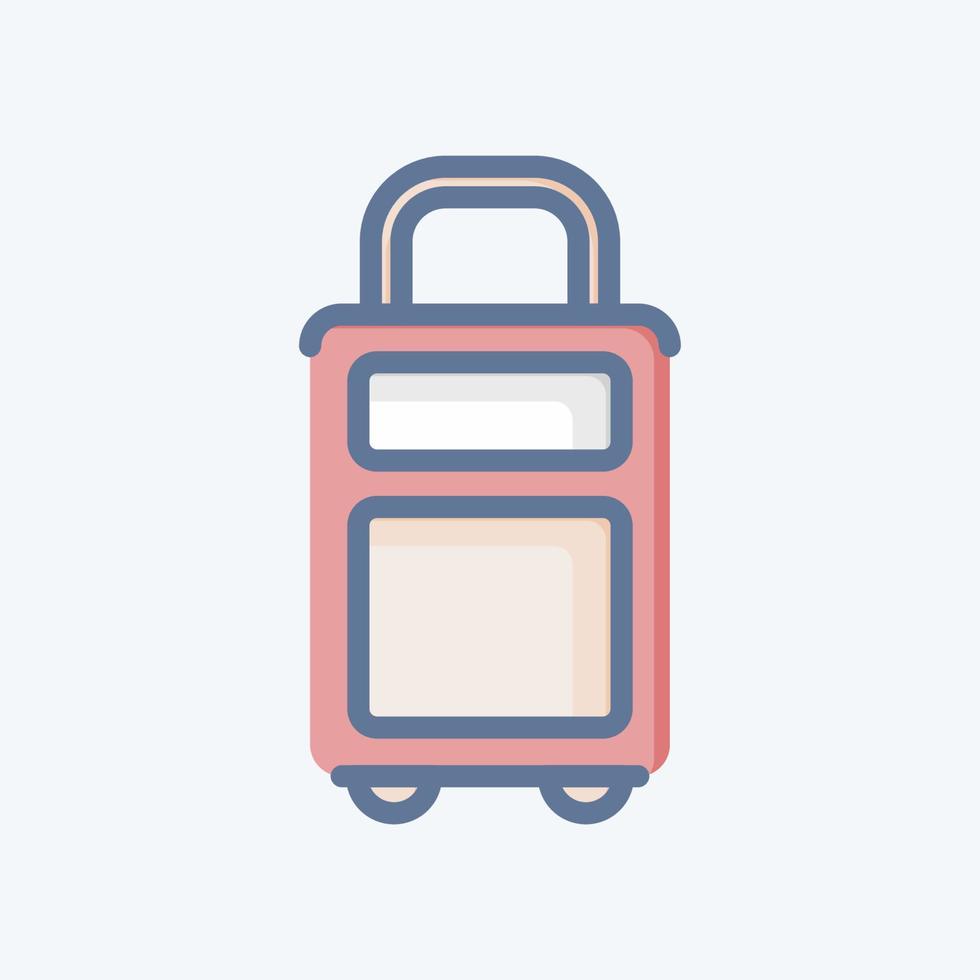 Icon Suitcase. related to Eid Al Adha symbol. Doodle Style. simple design editable. simple illustration vector