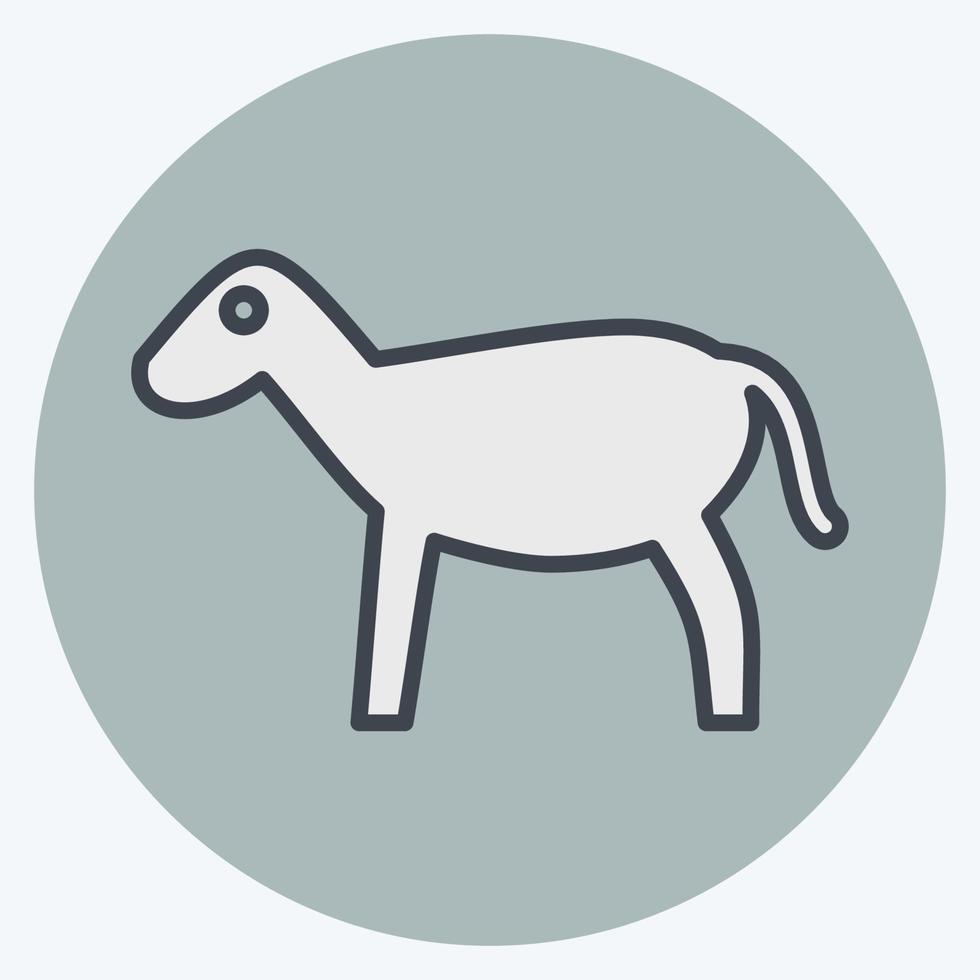 Icon Goat. related to Eid Al Adha symbol. Color Mate Style. simple design editable. simple illustration vector