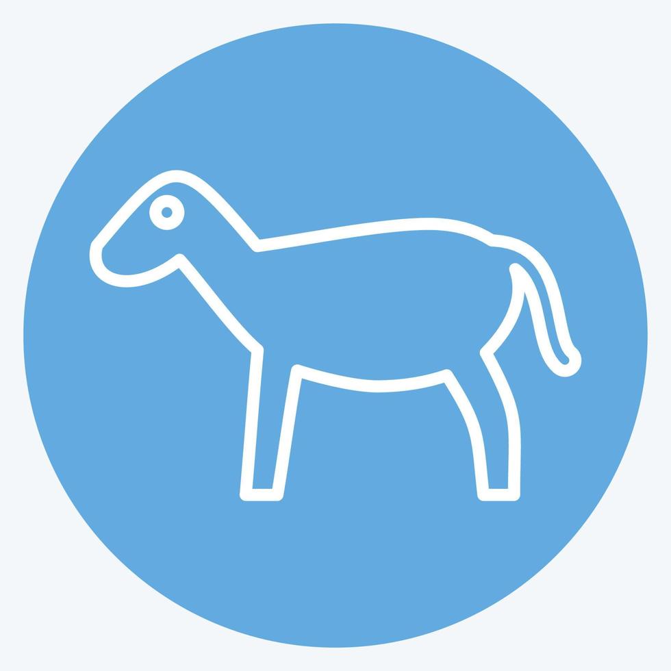 Icon Goat. related to Eid Al Adha symbol. Blue Eyes Style. simple design editable. simple illustration vector