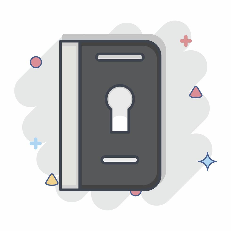 Icon Passport. related to Eid Al Adha symbol. Comic Style. simple design editable. simple illustration vector