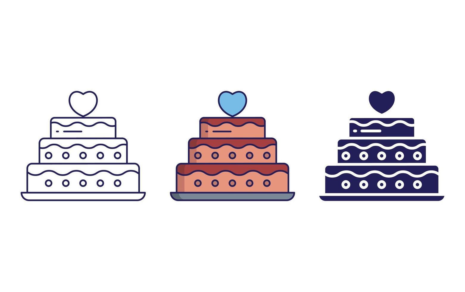 Cake vector icon