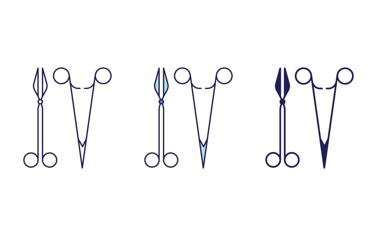 Surgical scissors vector icon