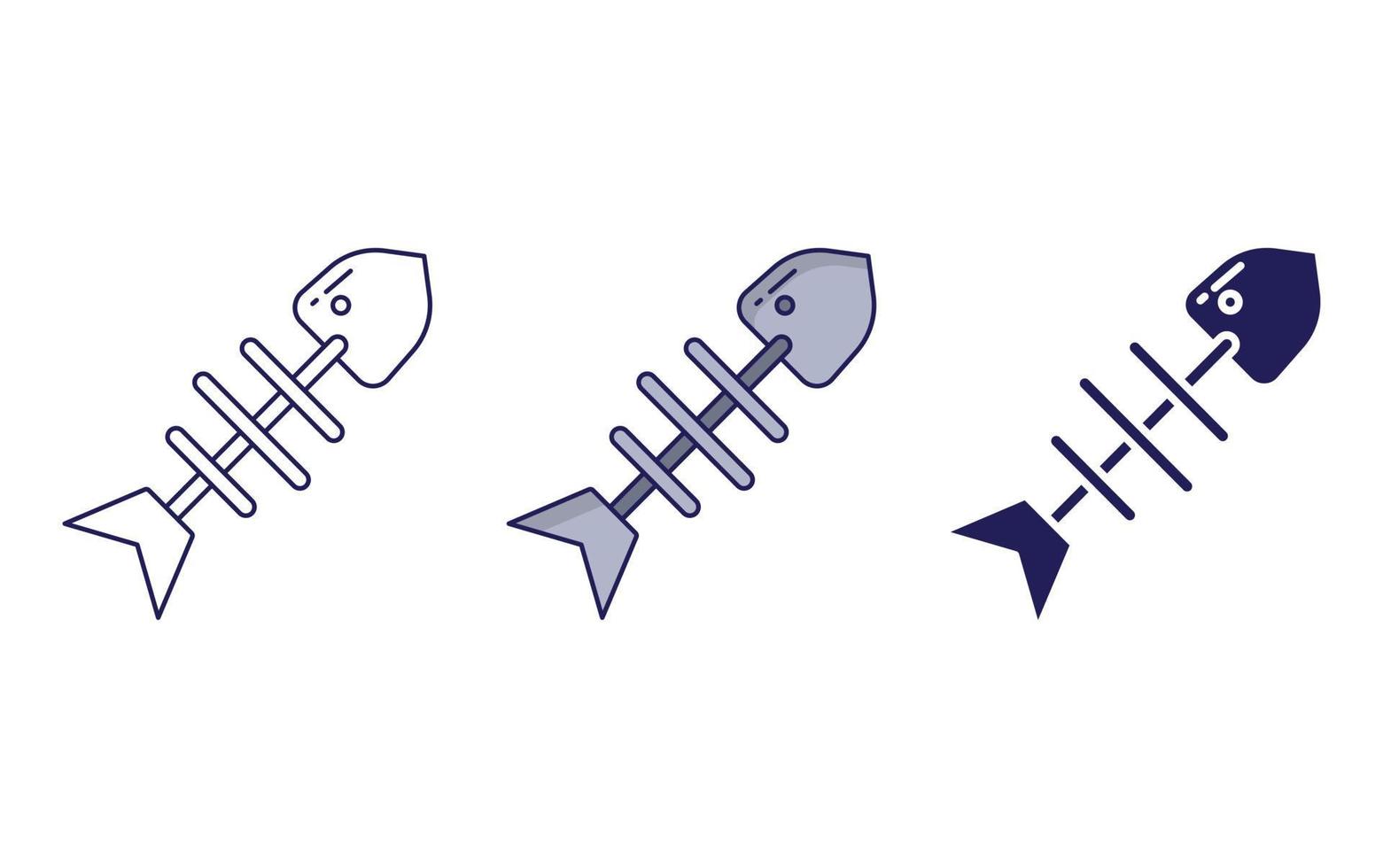 Fish bone vector icon