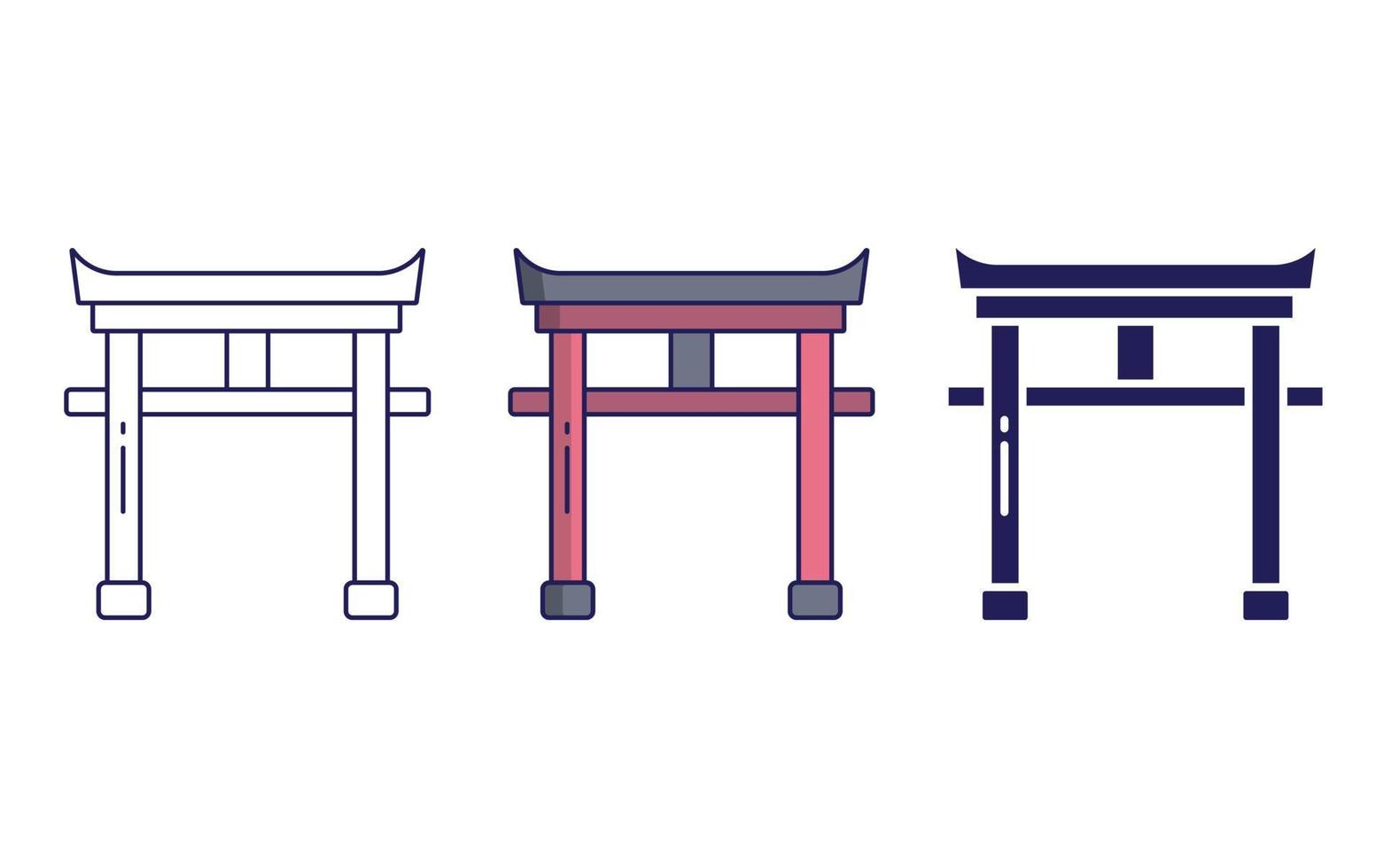 Japanese Gate vector icon