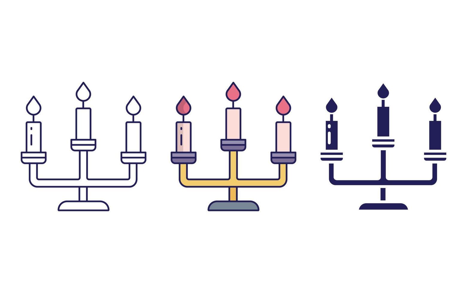 Candles vector icon