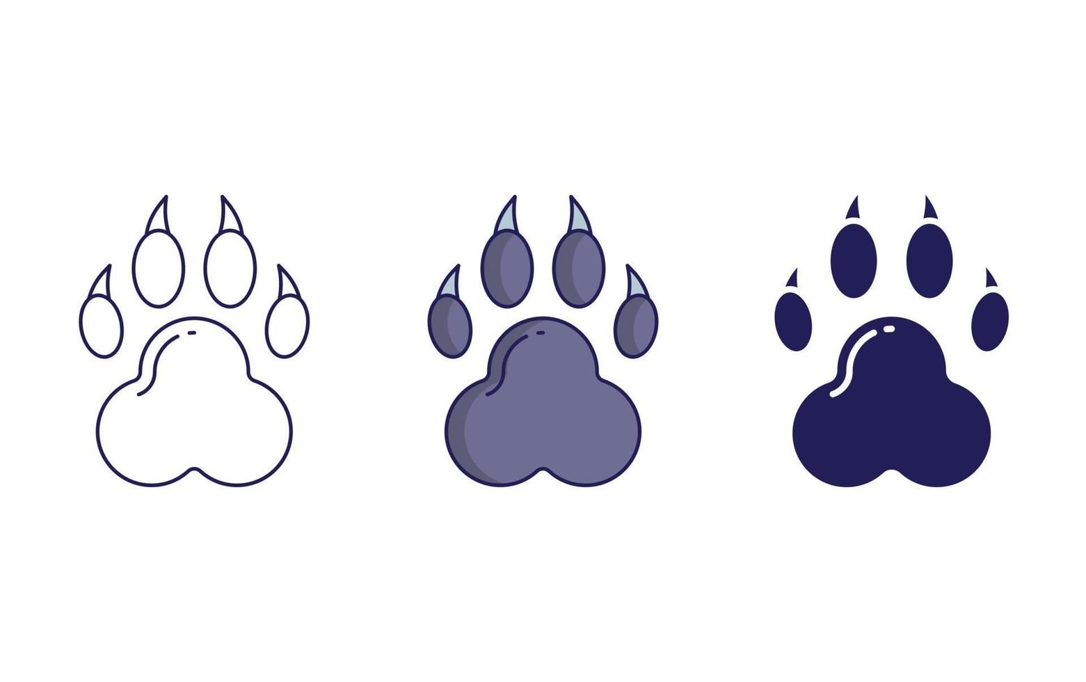 Animal foot print  vector icon