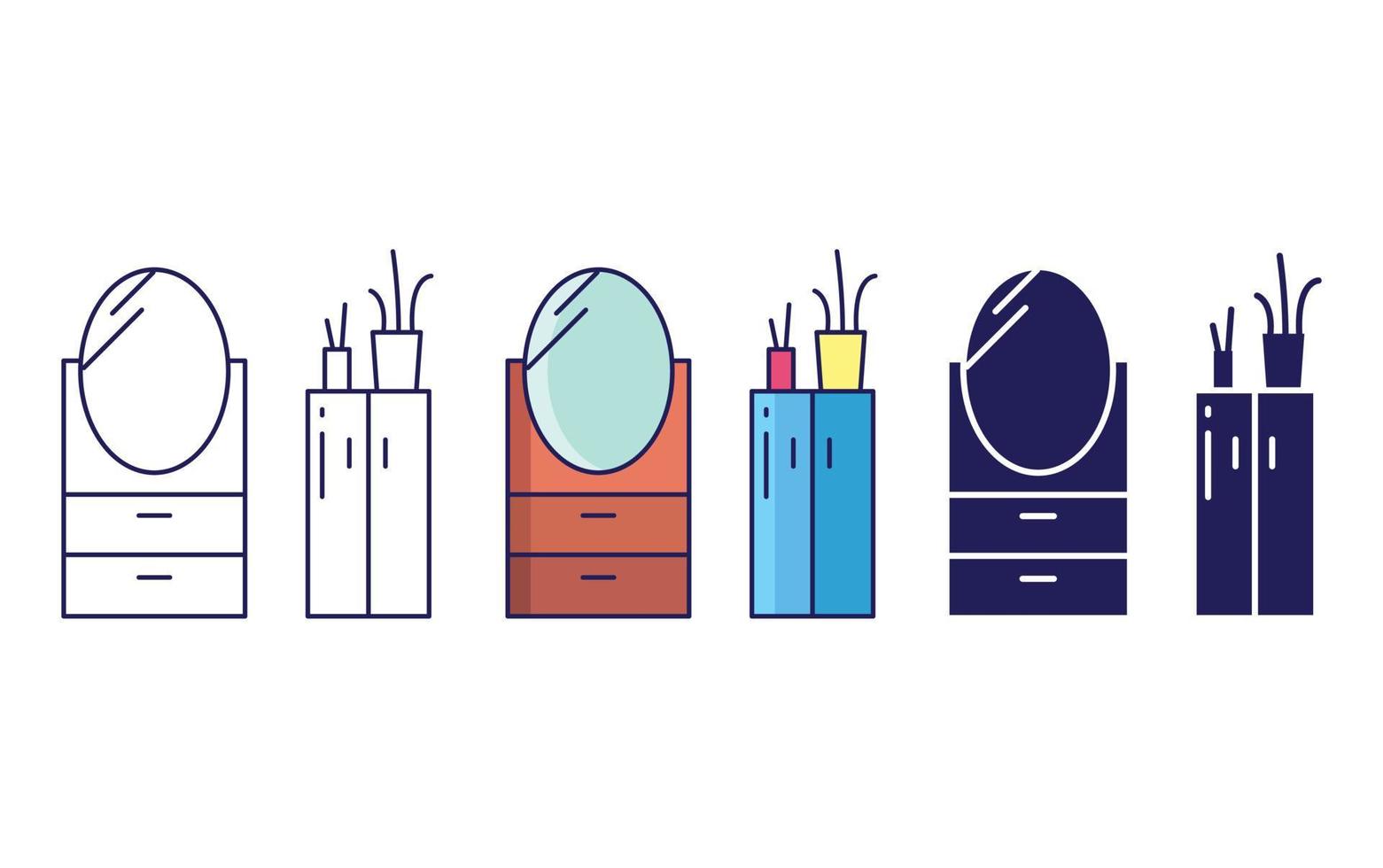 Mirror storage vector icon