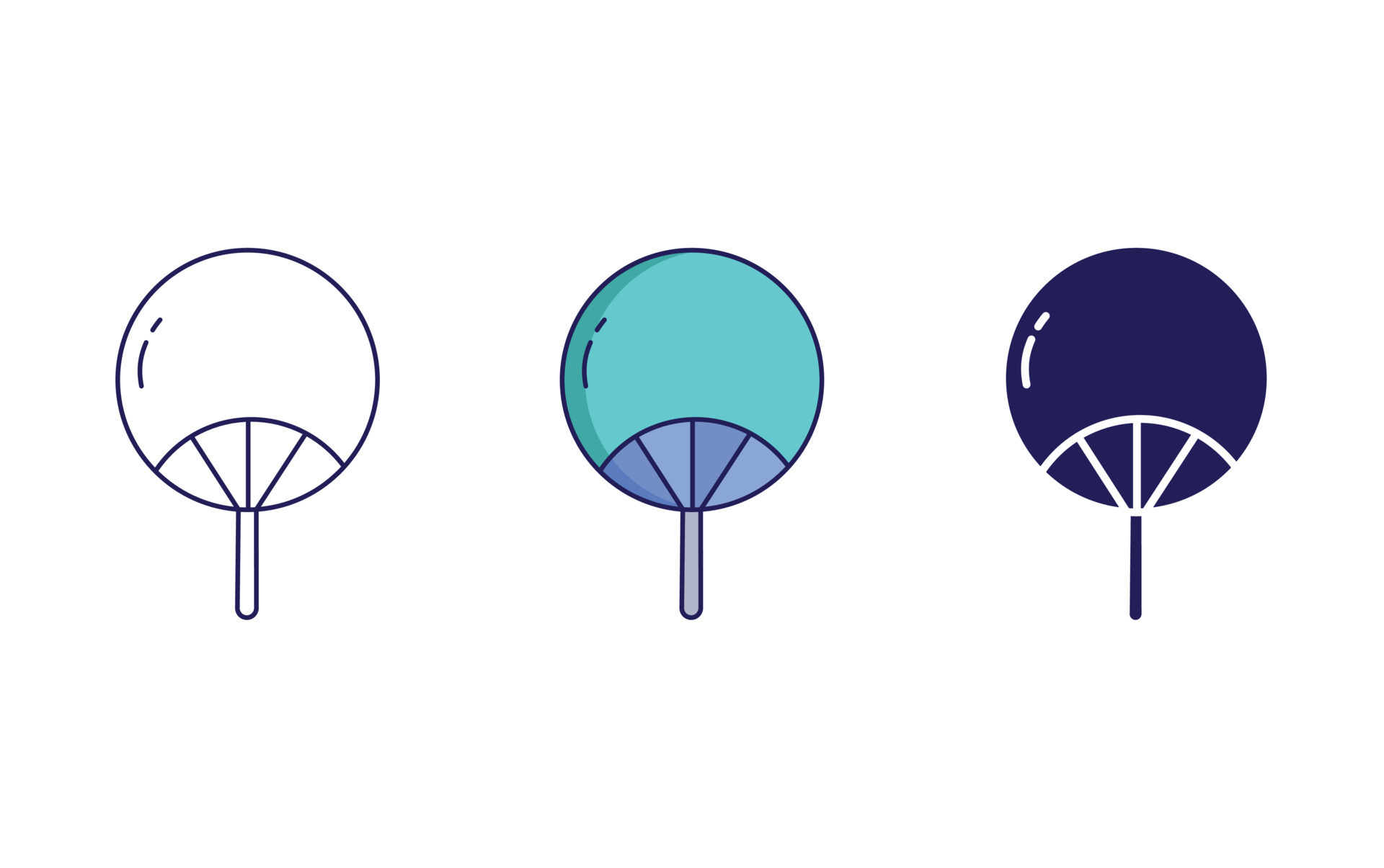 Paper Fan vector icon 23081936 Vector Art at Vecteezy