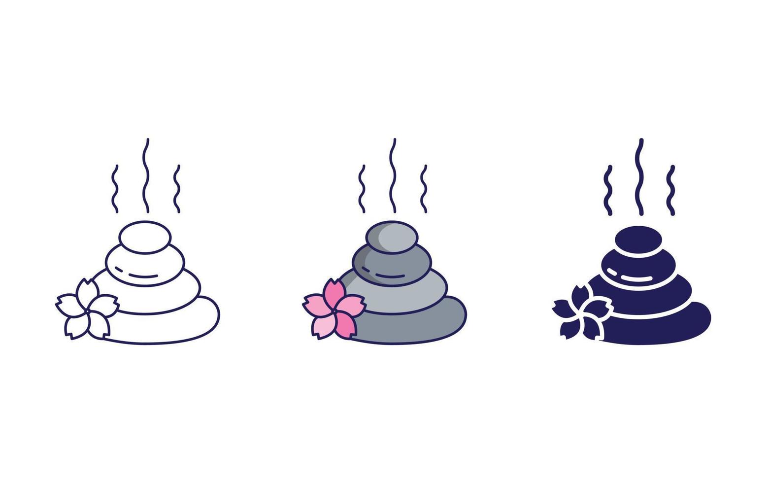 Hot Stones vector icon