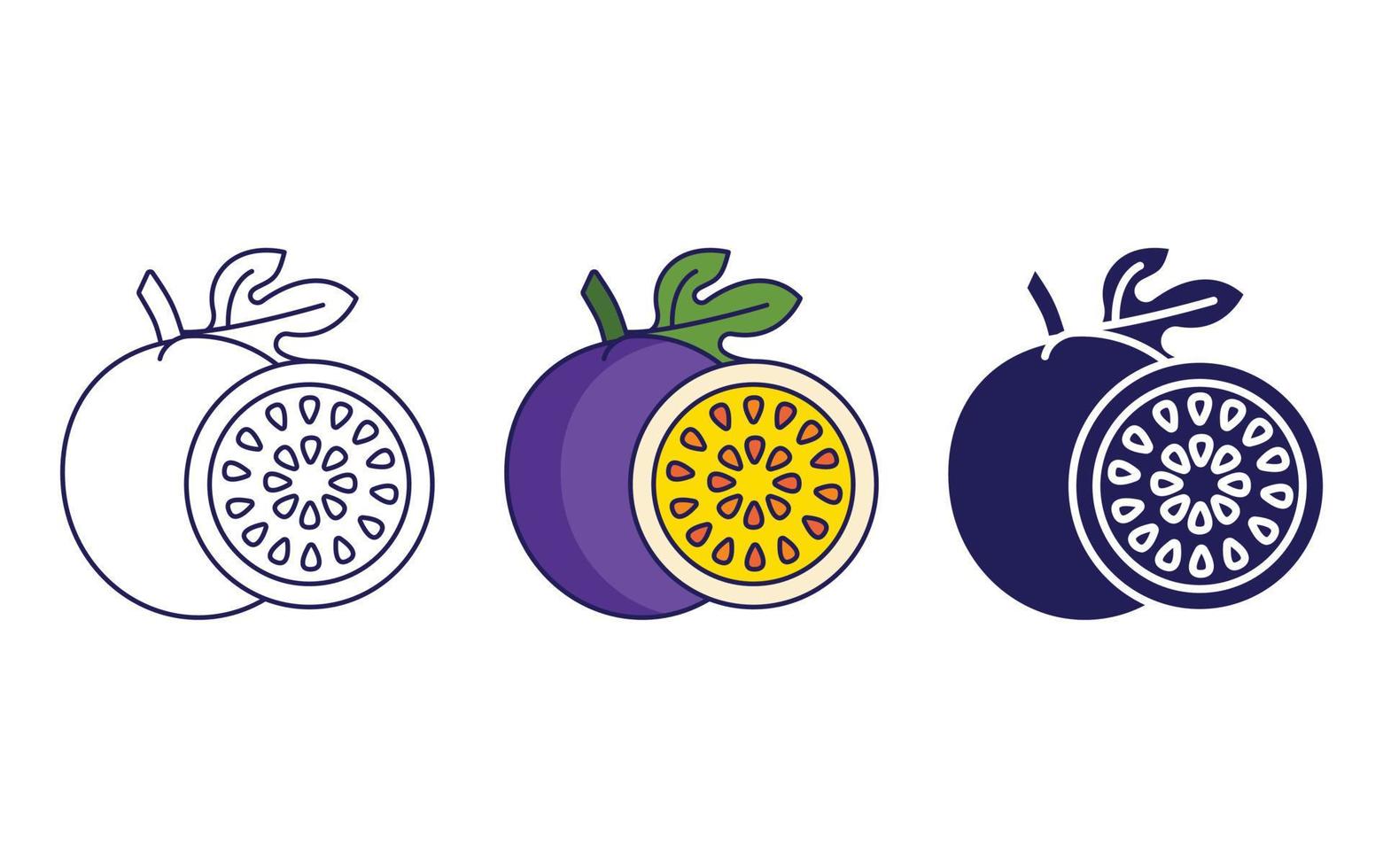 Passion Fruit vector icon