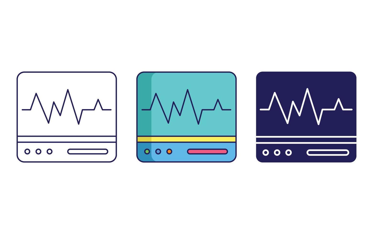 heart pulse monitor vector icon