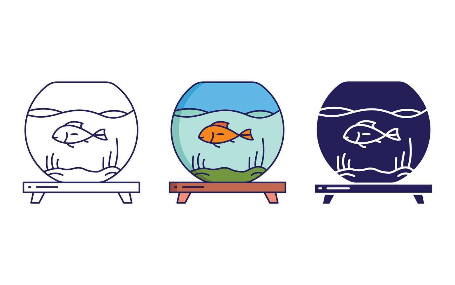 Fish tank vector icon