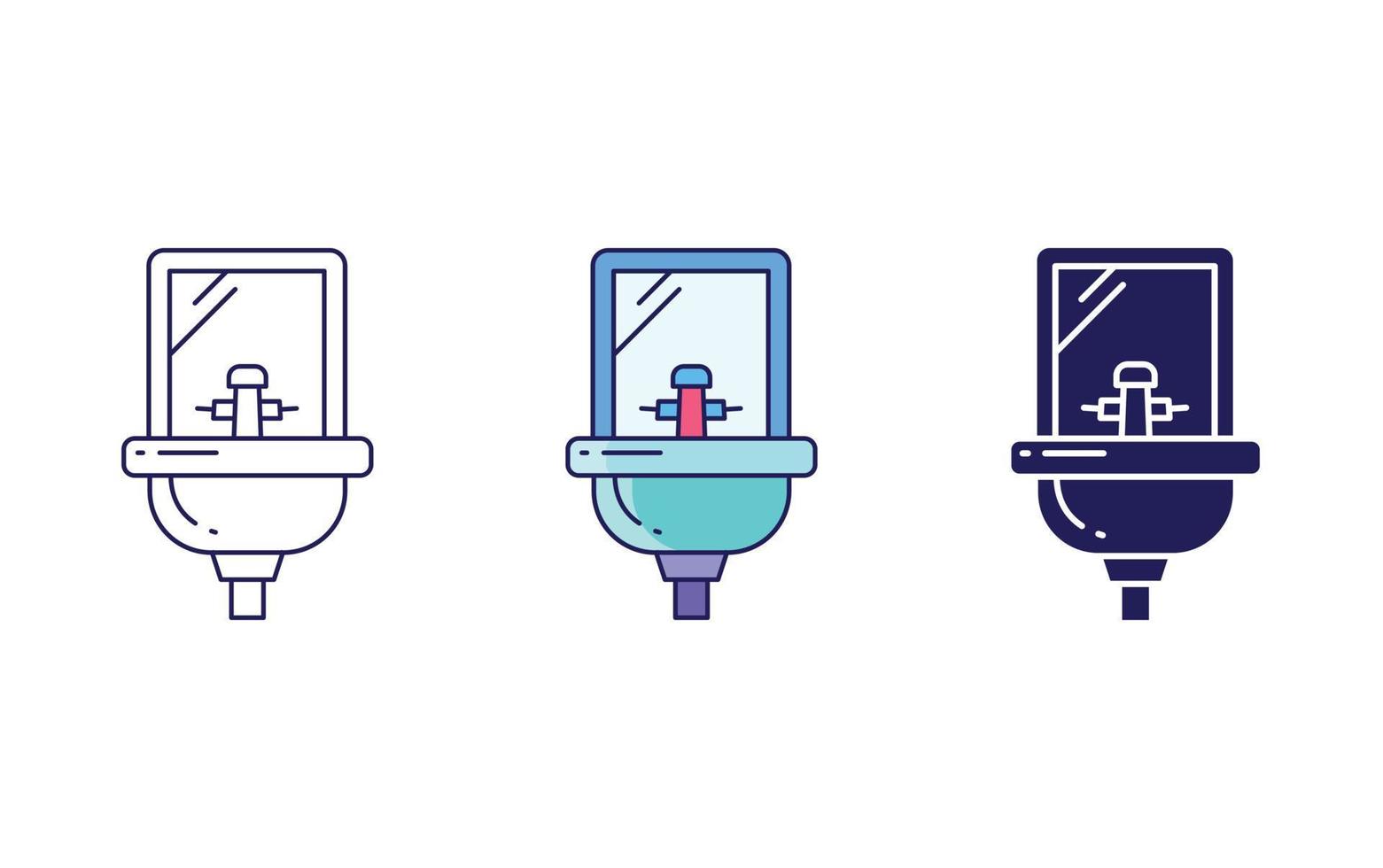 Wash basin vector icon