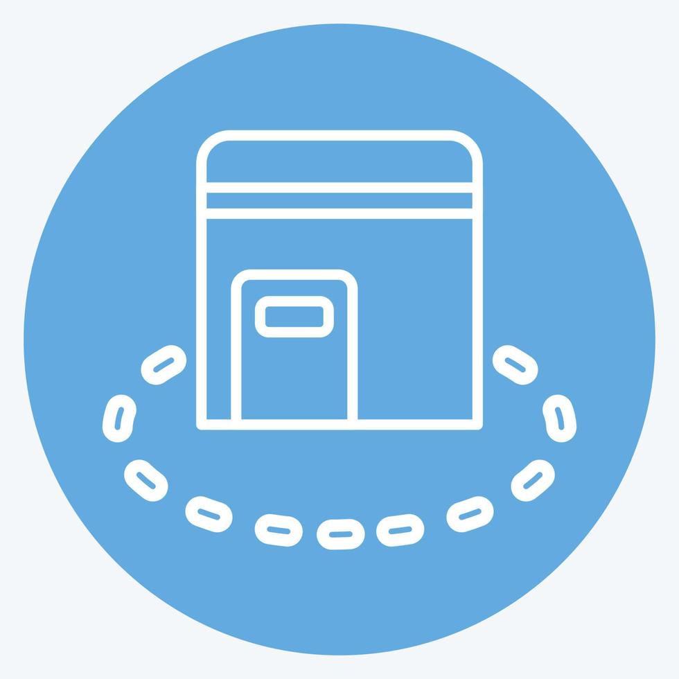 Icon Tawaf. related to Eid Al Adha symbol. Blue Eyes Style. simple design editable. simple illustration vector