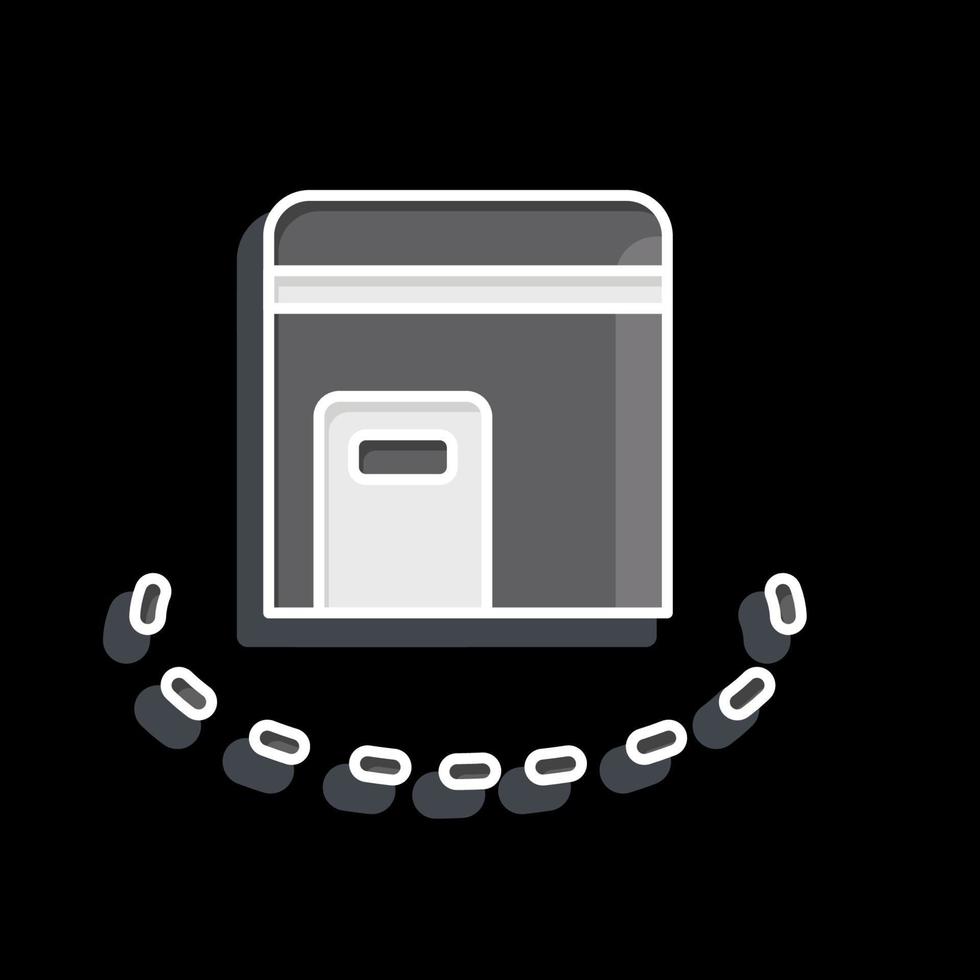 Icon Tawaf. related to Eid Al Adha symbol. Glossy Style. simple design editable. simple illustration vector