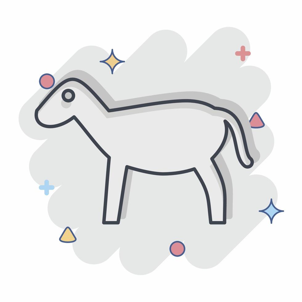 Icon Goat. related to Eid Al Adha symbol. Comic Style. simple design editable. simple illustration vector