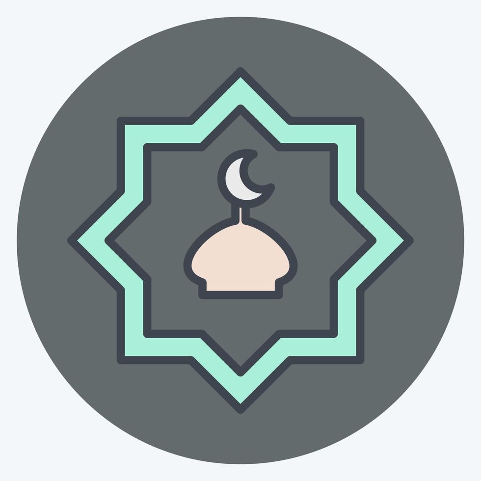 Icon Rub El Harb. related to Eid Al Adha symbol. Color Mate Style. simple design editable. simple illustration vector