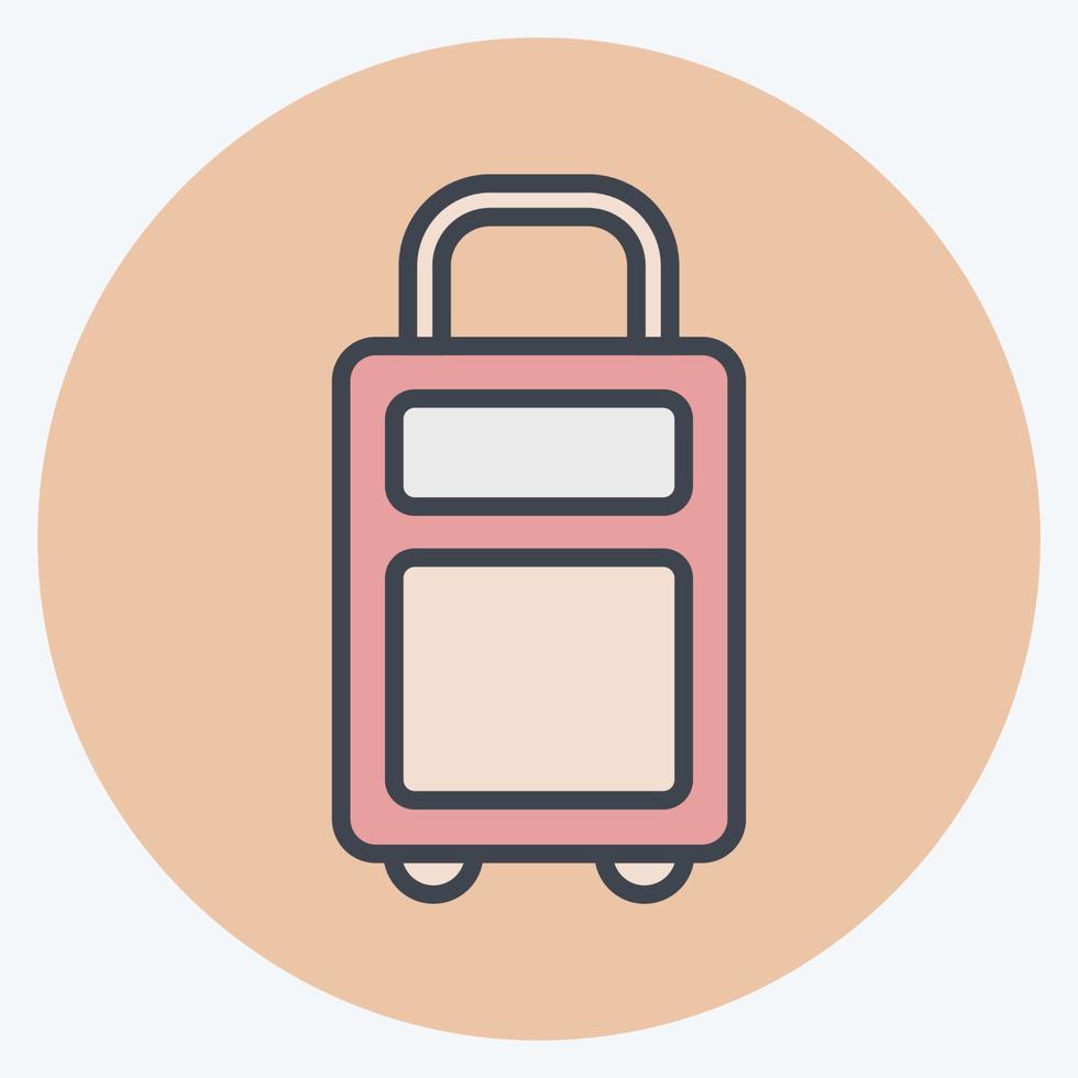 Icon Suitcase. related to Eid Al Adha symbol. Color Mate Style. simple design editable. simple illustration vector