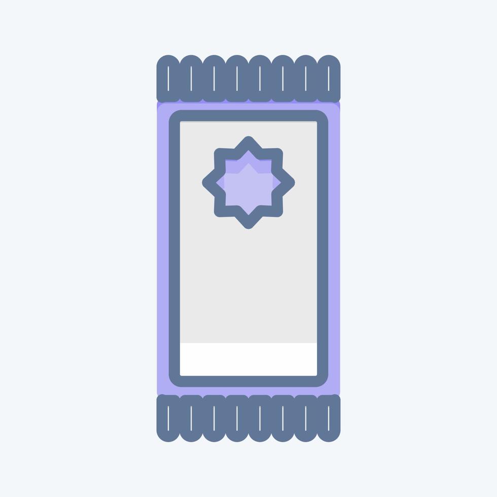 Icon Prayer Mat. related to Eid Al Adha symbol. Doodle Style. simple design editable. simple illustration vector