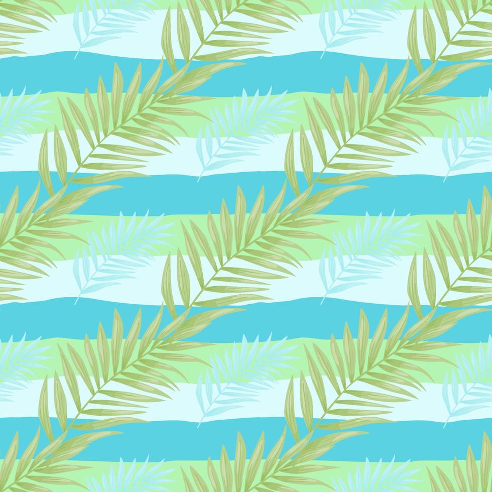 Abstract exotic plant seamless pattern. Tropical palm leaves pattern. Fern leaf wallpaper. Botanical texture. Floral background. vector