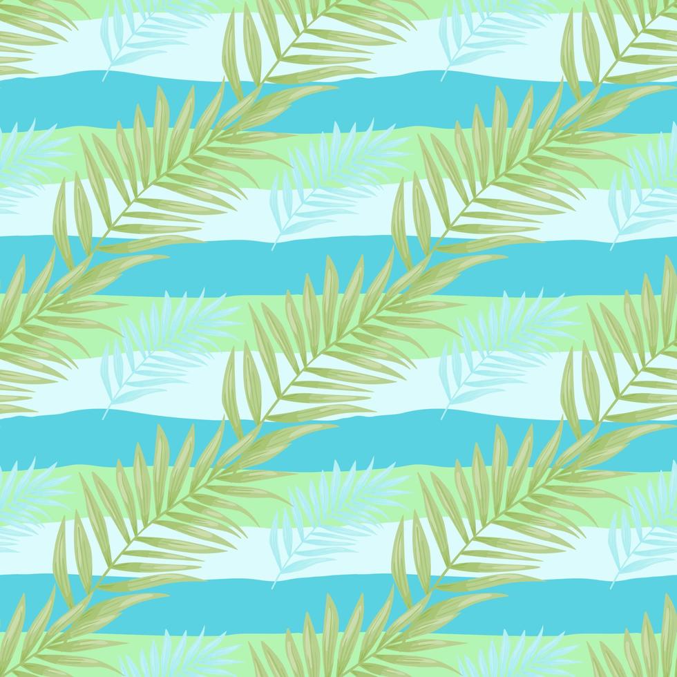 Abstract exotic plant seamless pattern. Tropical palm leaves pattern. Fern leaf wallpaper. Botanical texture. Floral background. vector