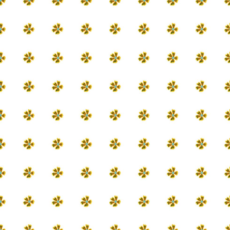 Chamomile flower seamless pattern in simple style. Abstract floral endless background. vector