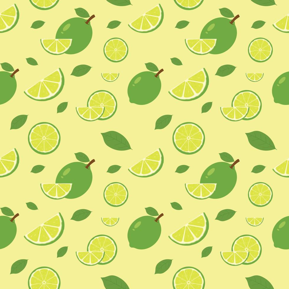Seamless Pattern of green Lemons, Background, Wrapping paper, wallpaper, packaging, textile prints vector