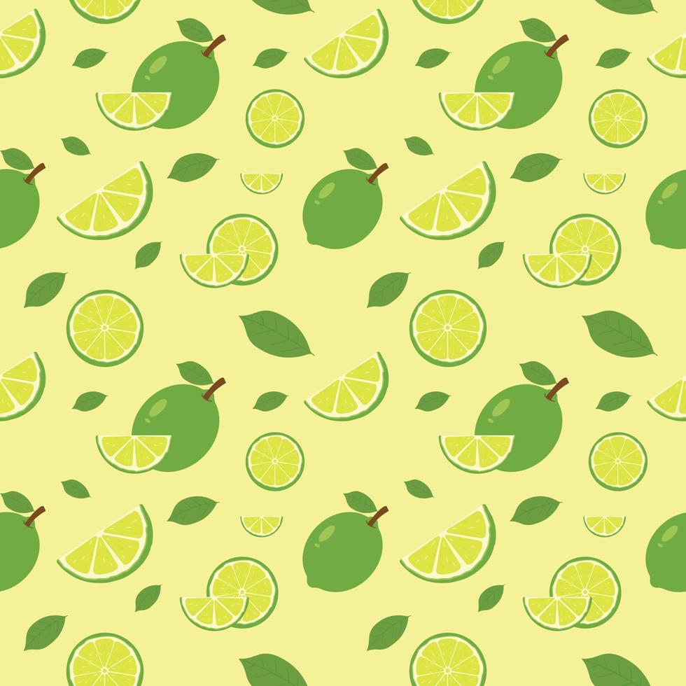 Seamless Pattern of green Lemons, Background, Wrapping paper, wallpaper, packaging, textile prints vector