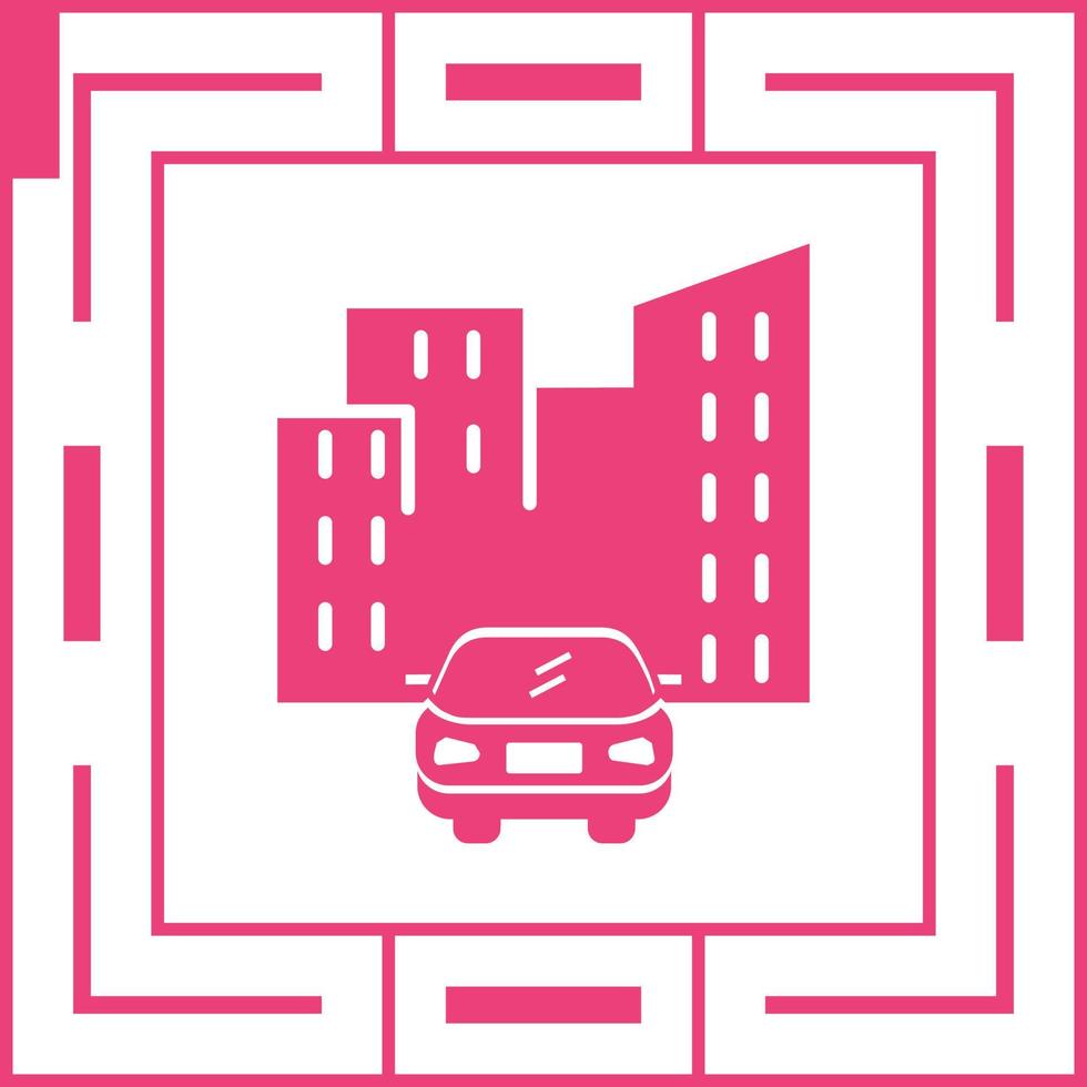 Car in city Vector Icon