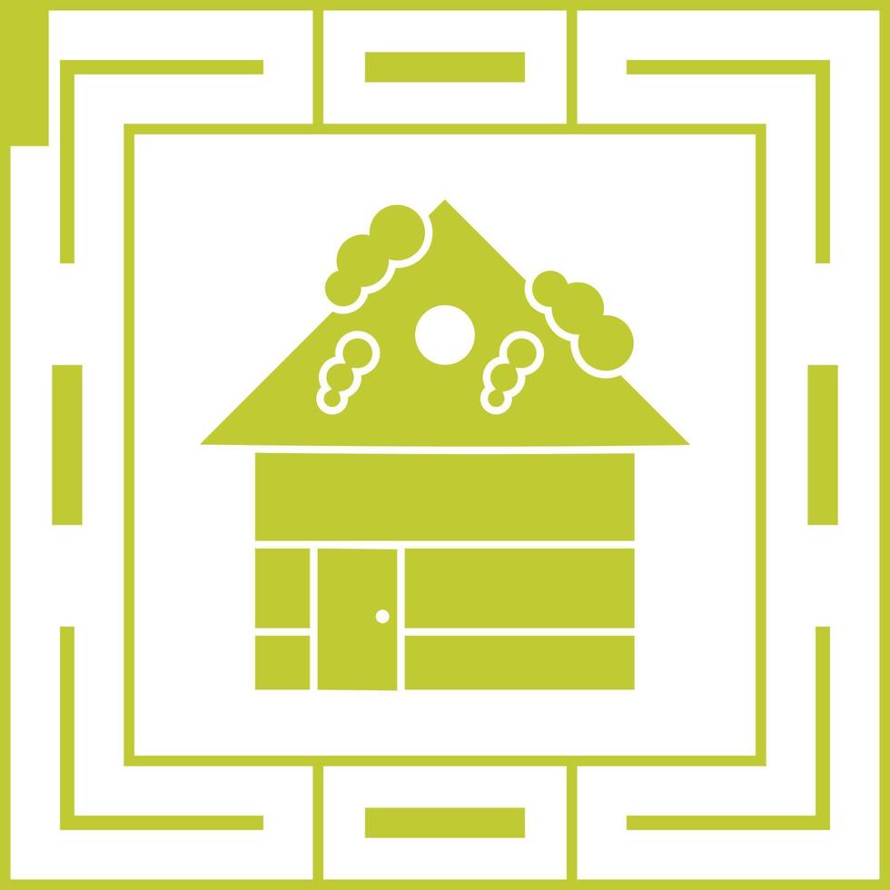 House with Snow Vector Icon