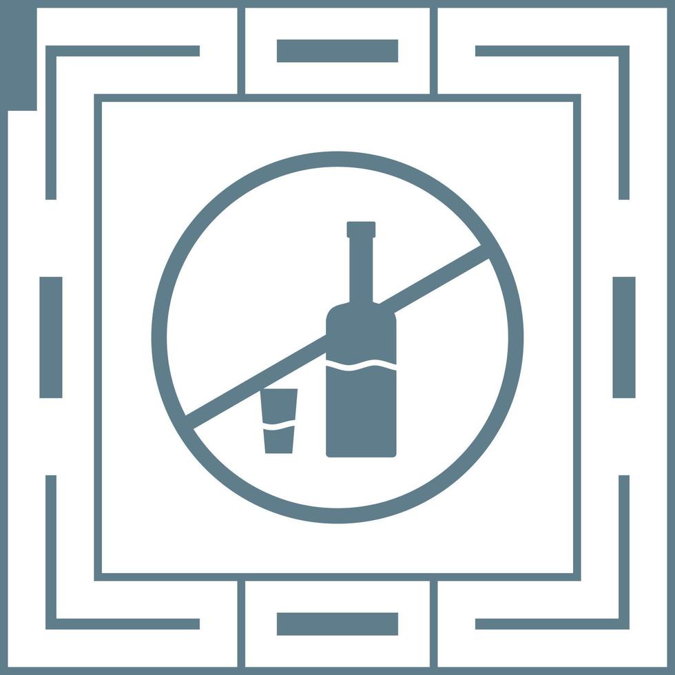 No Drinks Vector Icon