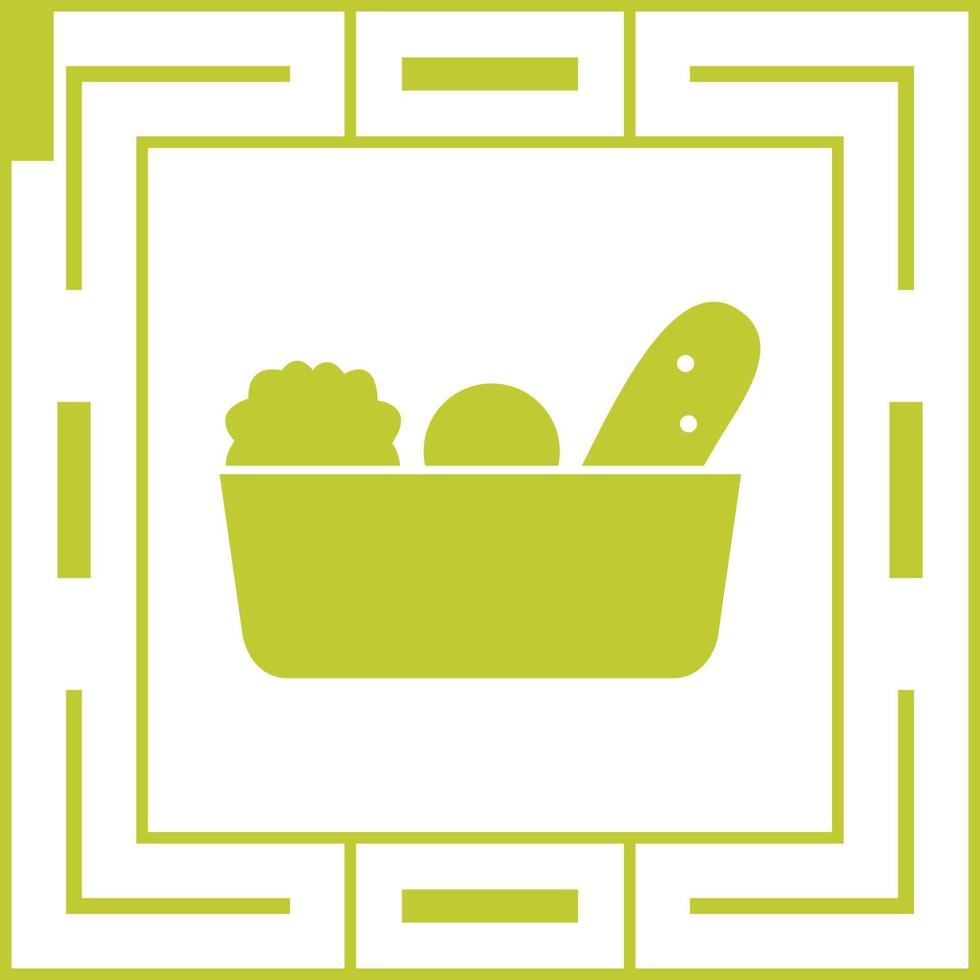 Vegetable Basket Vector Icon