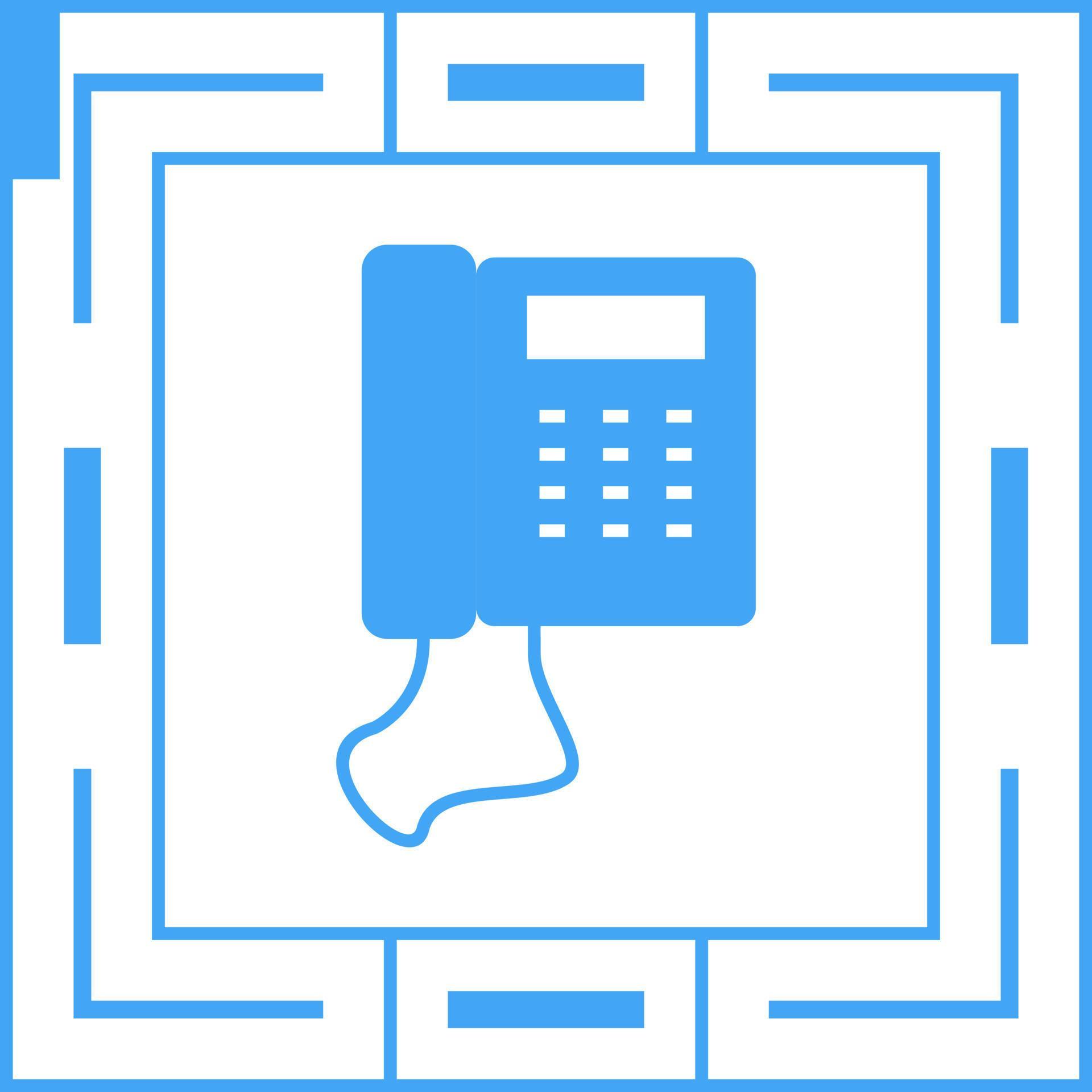 Telephone Set Vector Icon 23083644 Vector Art at Vecteezy