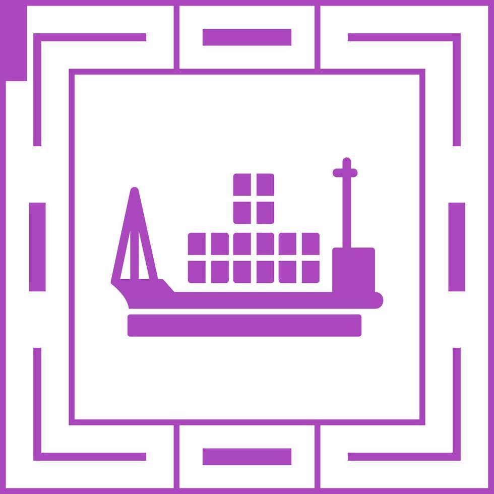 Cargo Ship Vector Icon