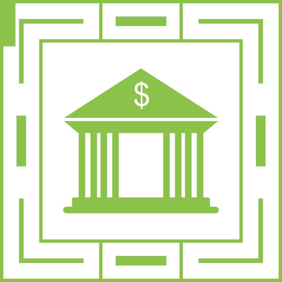 Bank Building Vector Icon