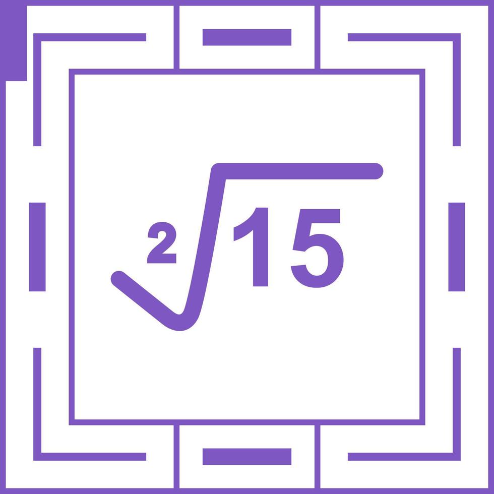Square Root Vector Icon