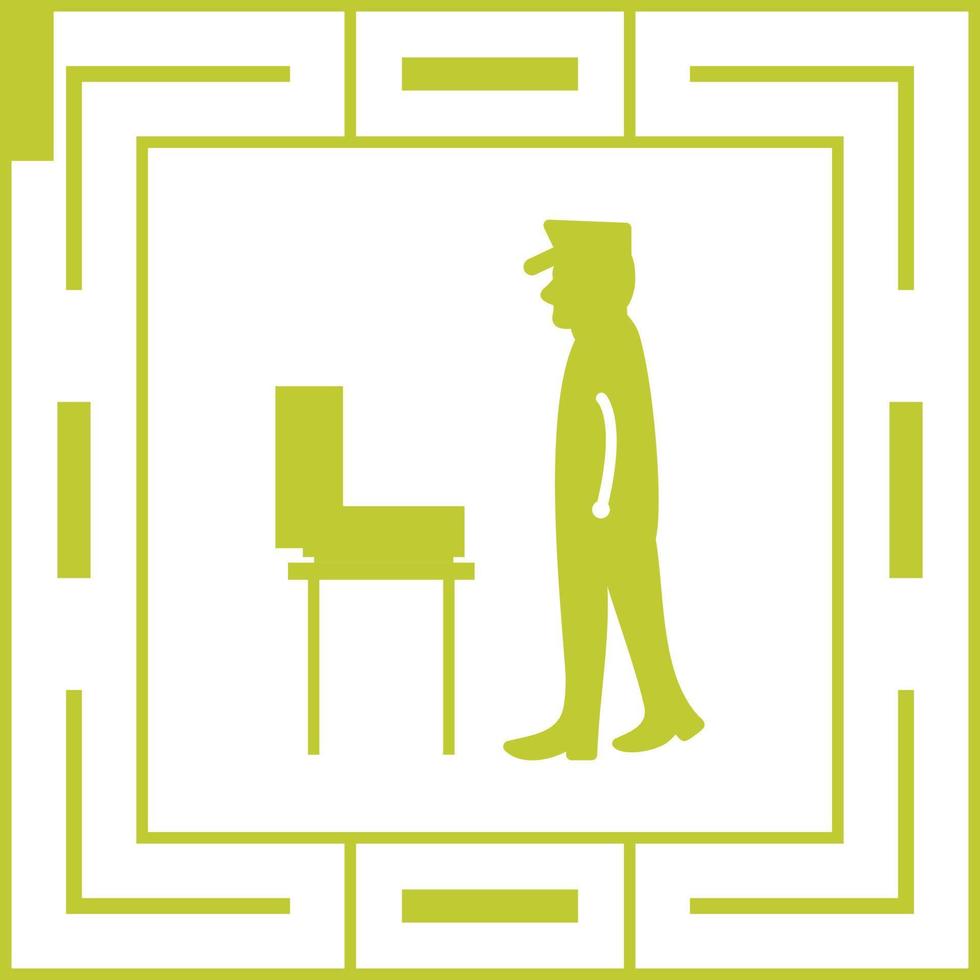 Guard Checking Briefcase Vector Icon
