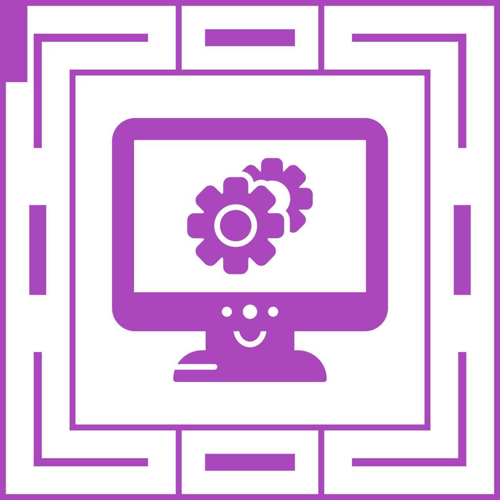 Settings Lcd Vector Icon