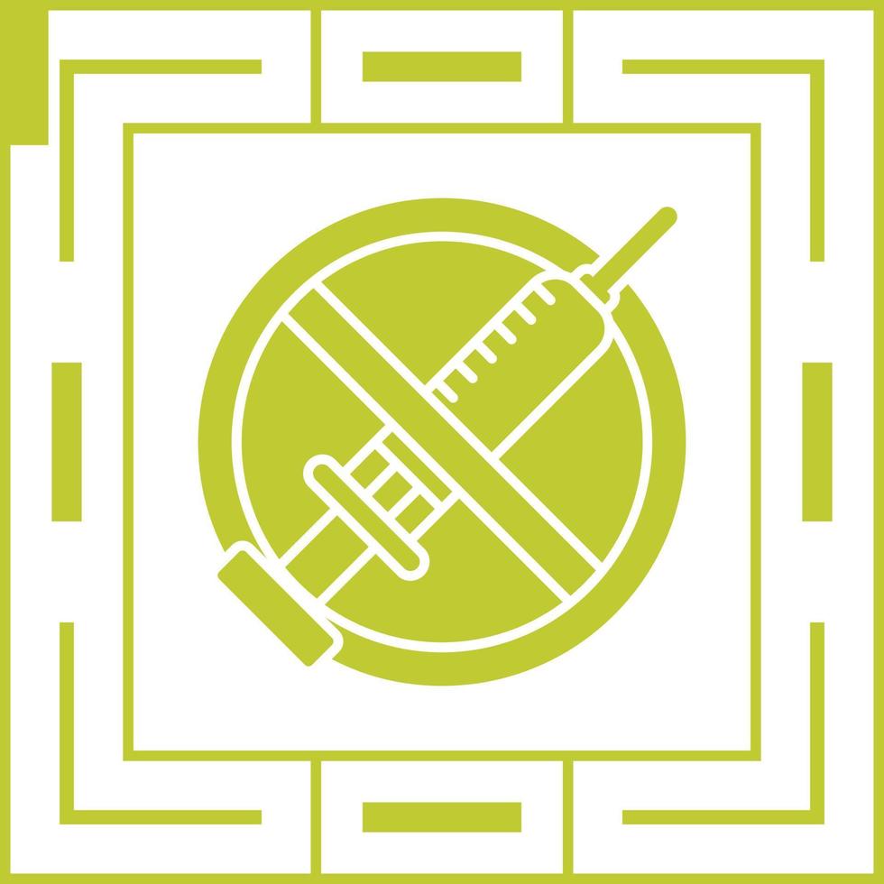 No Vaccines Vector Icon