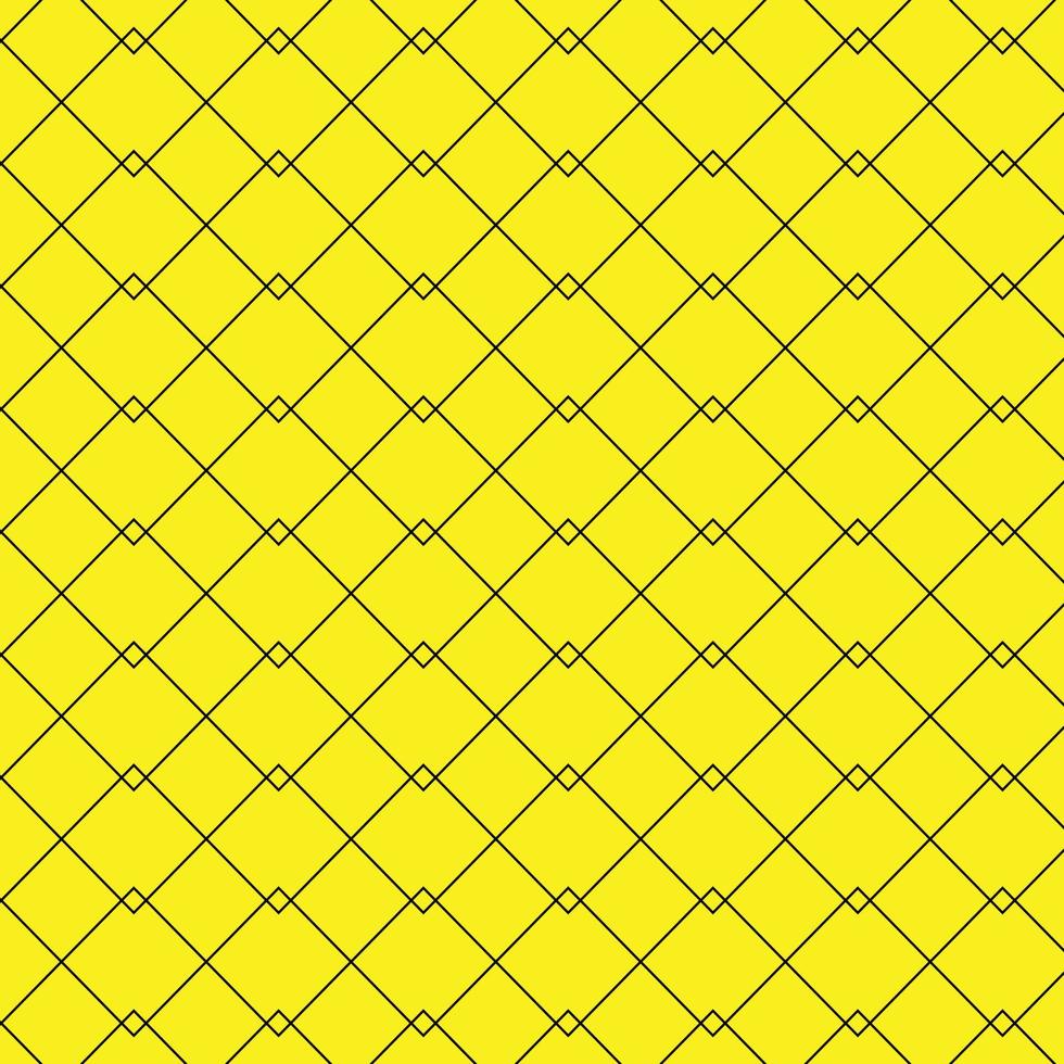 abstract black cross line vector pattern on yellow background.