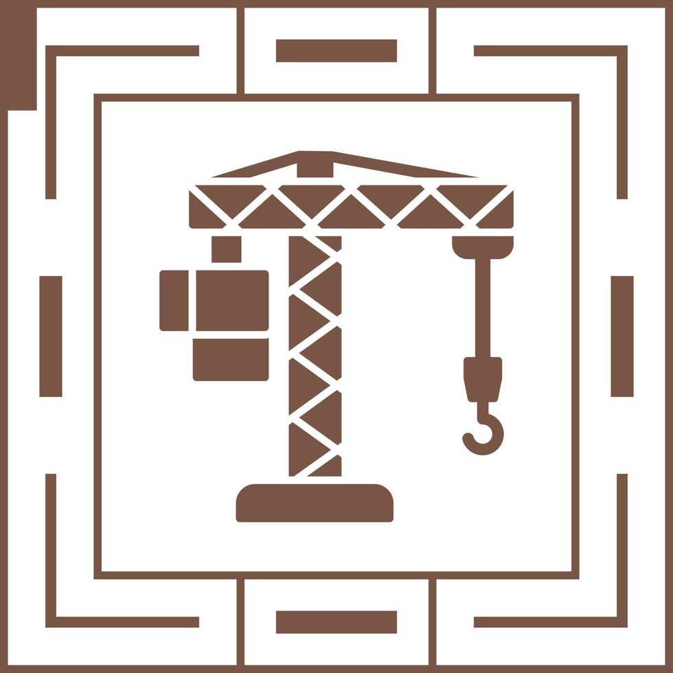 Crane Lifting Vector Icon