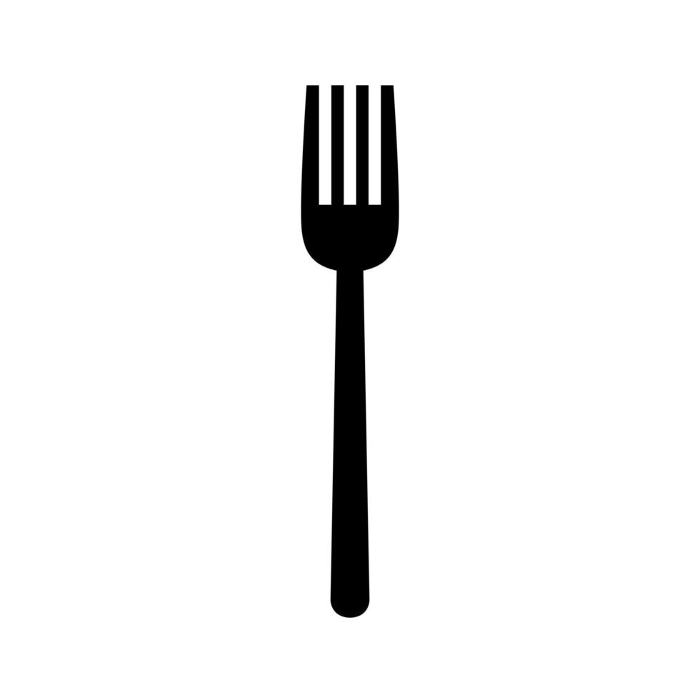 Fork icon vector in flat style. Cutlery concept