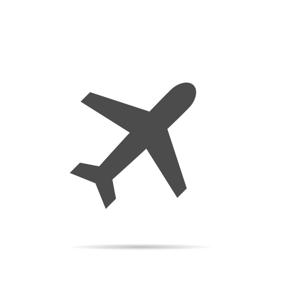 Plane, airplane icon vector in flat style