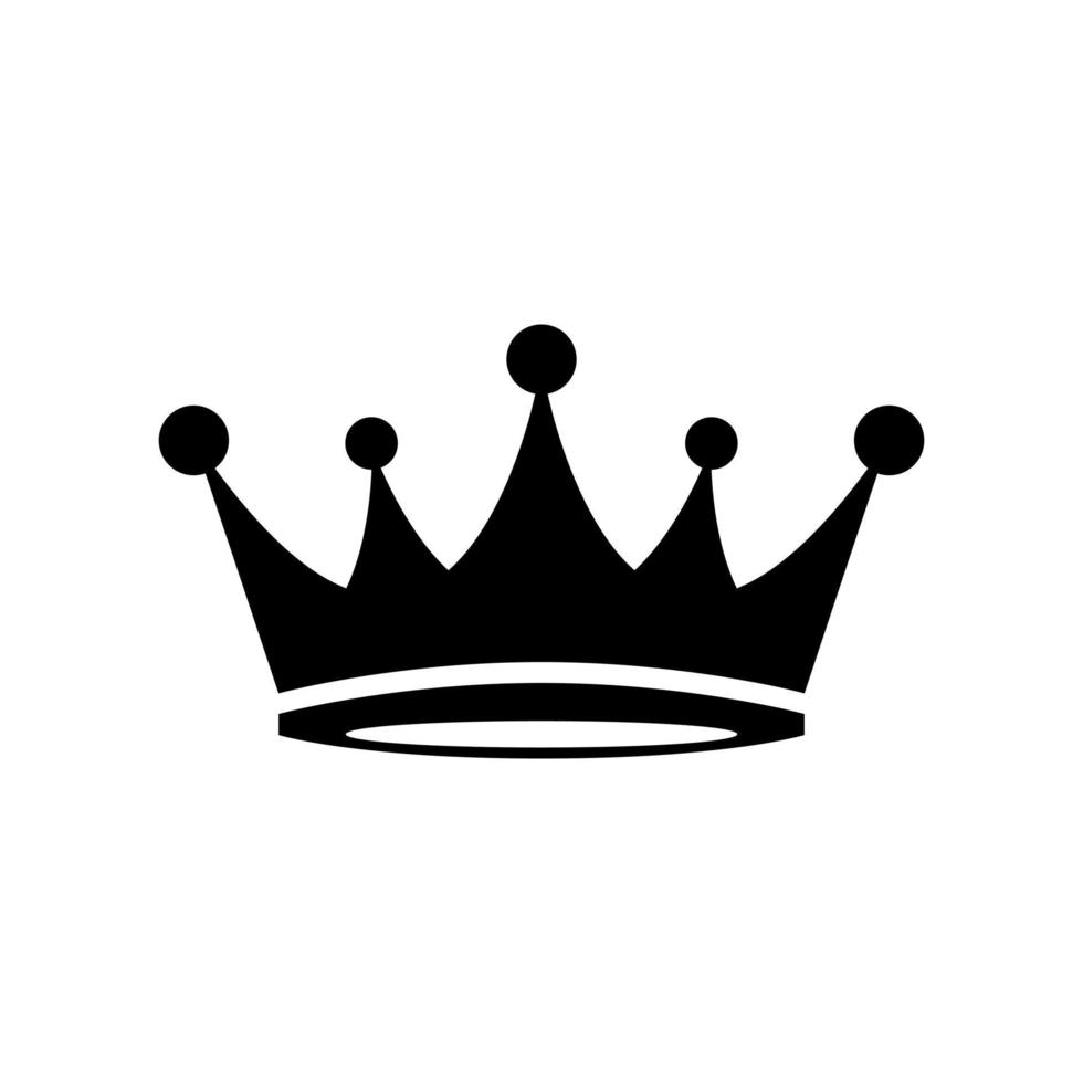 Crown icon vector in flat style. King queen royal concept