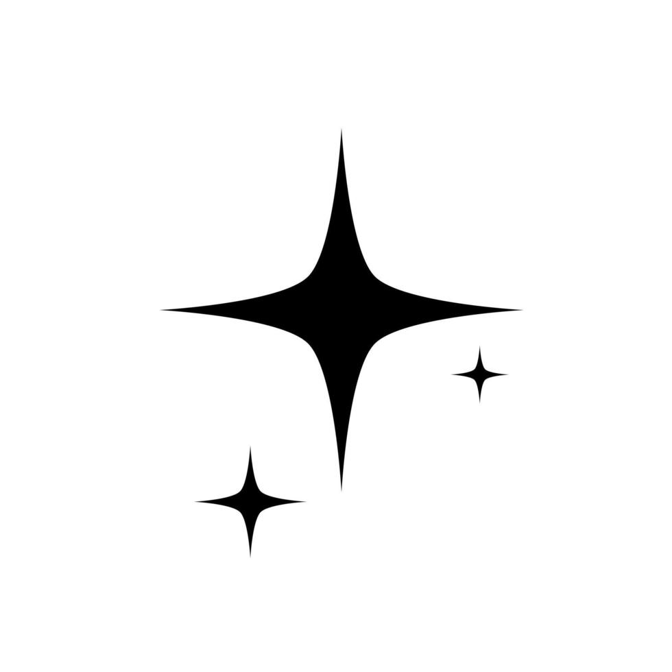 Clean icon vector. Star, shine, sparkles concept vector